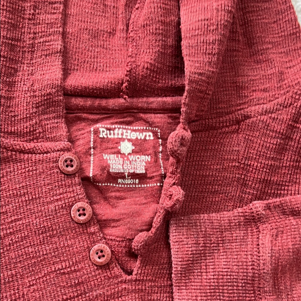 Ruff Hewn Red Henley Sweatshirt